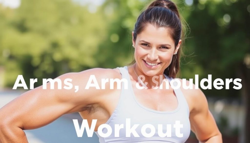 Person showing improved arm and shoulder definition from consistent Thursday Arms and Shoulders Workout