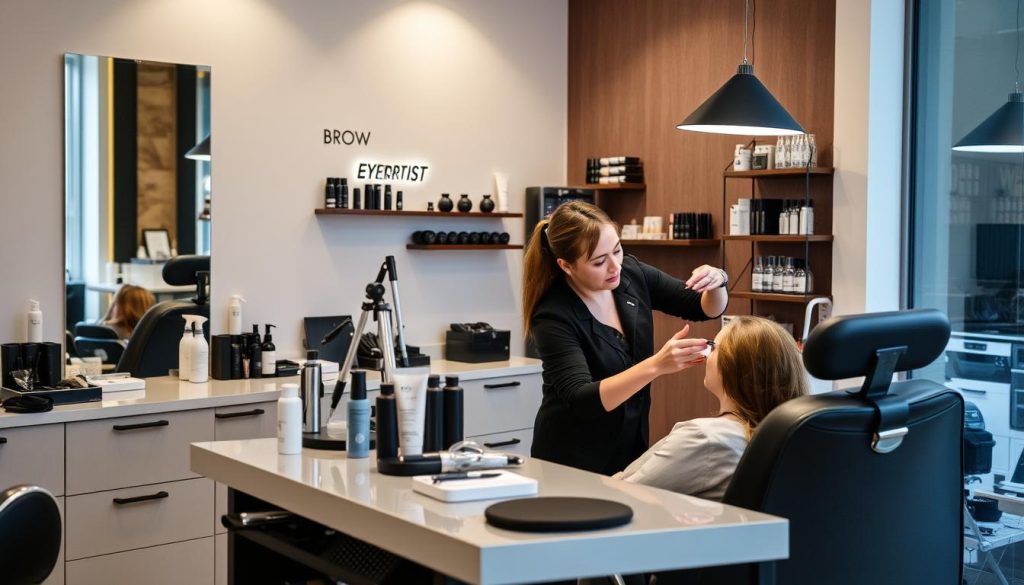 Салон краси Brow Artist у Борисполі, процес оформлення брів