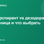 Антиперспирант vs дезодорант: в чём разница и что выбрать