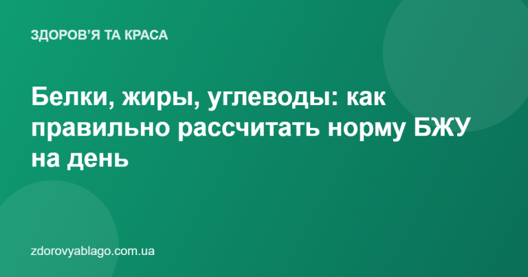 Белки, жиры, углеводы: как правильно рассчитать норму БЖУ на день