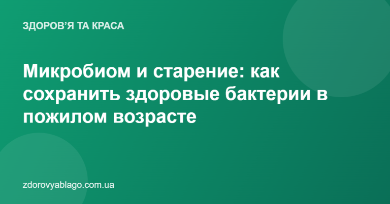 Микробиом и старение: как сохранить здоровые бактерии в пожилом возрасте